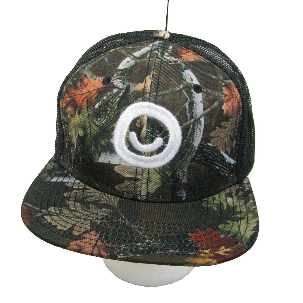 Real Camouflage Trucker Hat Mens Black Baseball Cap 100% Polyester Camo Otto